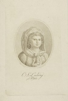 Portrait of the author Christiane Sophie Ludwig, née Fritsche (1764-1815) , 1793. Creator: Wagner, Johann Jakob (1766-1834).