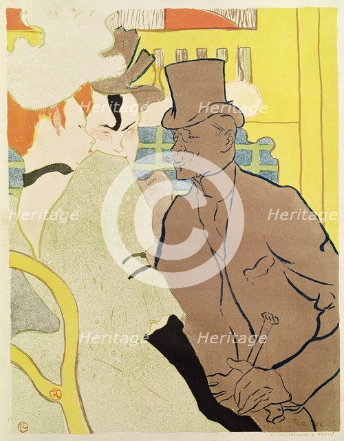 The Englishman at the Moulin Rouge. Artist: Toulouse-Lautrec, Henri, de (1864-1901)
