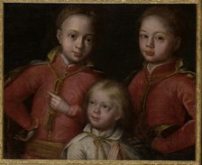 Portrait of the Sons of John III Sobieski: Aleksander (1677-1714), Konstanty...and Jan...after 1685. Creator: Unknown.