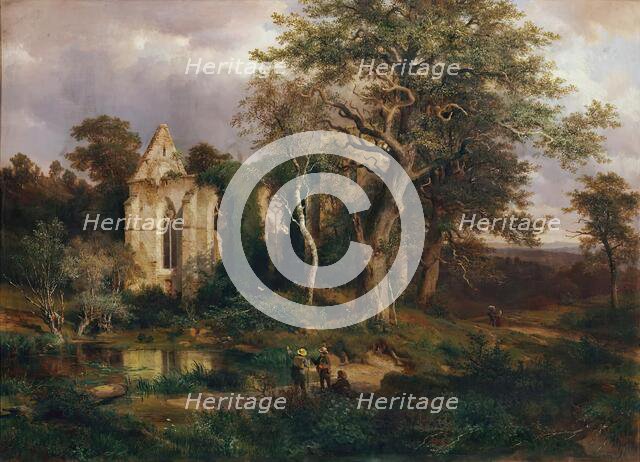 Church ruins, 1864. Creator: Ludwig Halauska.