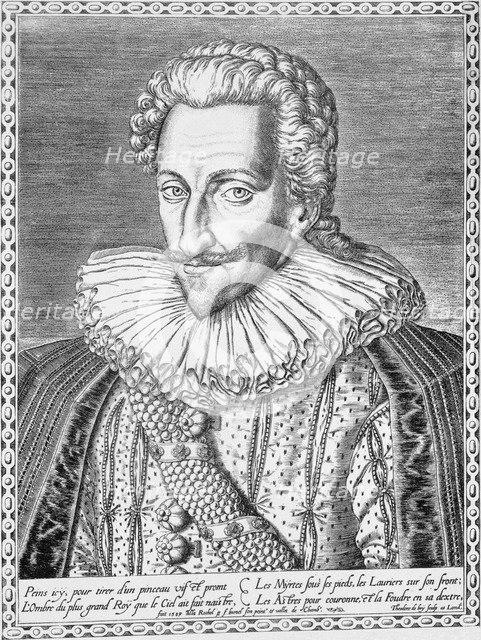 Henri IV of France as King of Navarre, 1589. Artist: Theodore de Bry
