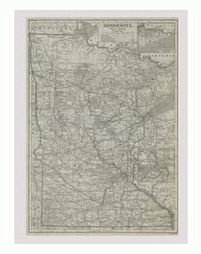 Map of Minnesota, USA, c1900s. Creator: Emery Walker Ltd.