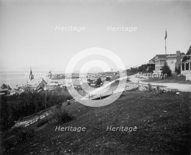 Town from the east end, Mackinac Island, The, between 1880 and 1899. Creator: Unknown.