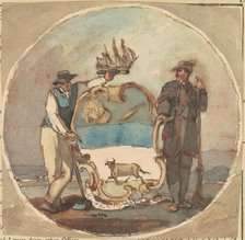 Study for "The Great Seal of the State of Delaware", c. 1847. Creator: Thomas Sully.