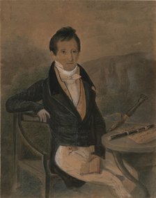 Portrait of the flute player Jean-Louis Tulou (1786-1865), c. 1840. Artist: Anonymous  