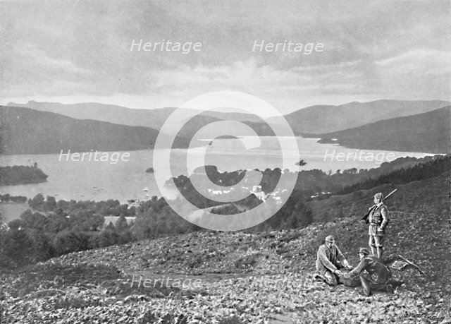 'Windermere and Bowness, from Brantfell', c1896. Artist: Green Brothers.
