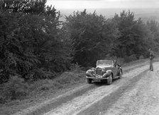 1936 Talbot 10 1185 cc competing in a Talbot CC trial. Artist: Bill Brunell.