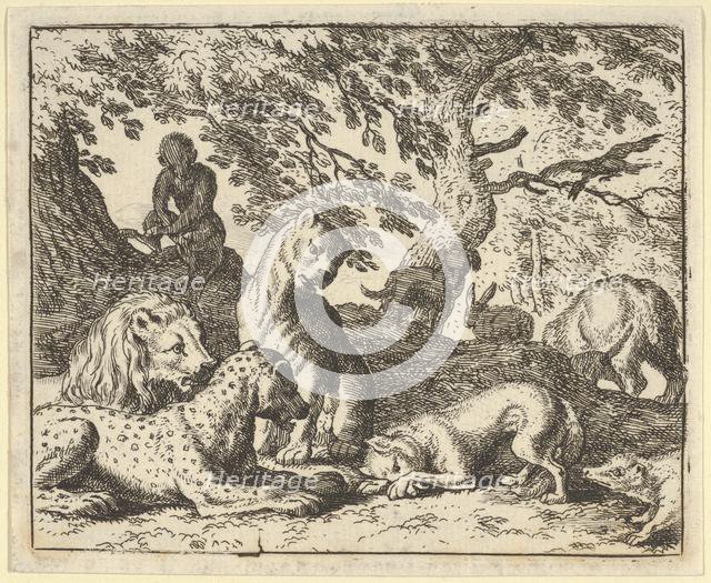 Renard Falsely Accuses His Father of Conspiring Against the Lion, 1650-75. Creator: Allart van Everdingen.