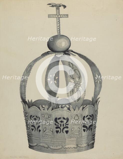 Silver Crown (Crown of the Holy Ghost), c. 1937. Creators: Tulita Westfall, Ethel Dougan.