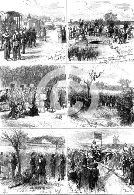 Sketches at the Volunteer Sham-Fight on Easter Monday, 1874. Creator: Unknown.