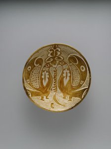 Bowl with Two Facing Peacocks, Iraq, second-third quarter 10th century. Creator: Unknown.