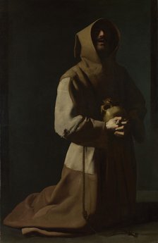 Saint Francis in Meditation, 1635-1640. Artist: Zurbarán, Francisco, de (1598-1664)