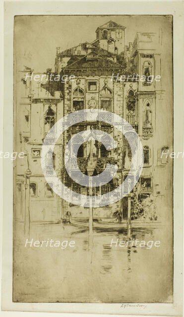A Venetian Palace, 1898. Creator: David Young Cameron.