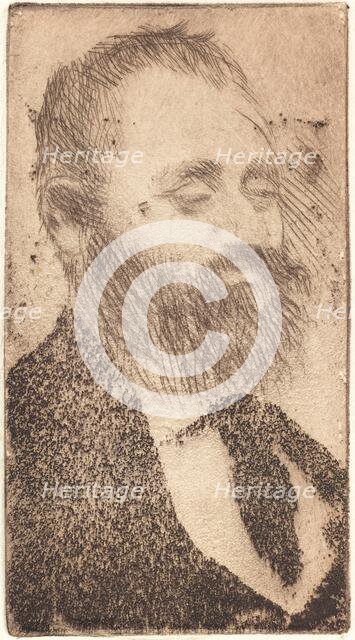 Alphonse Hirsch, 1875. Creator: Edgar Degas.