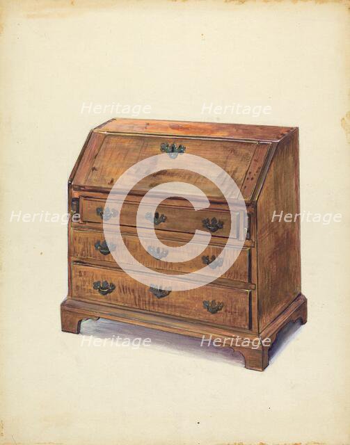 Child's Desk, c. 1937. Creator: Mina Lowry.