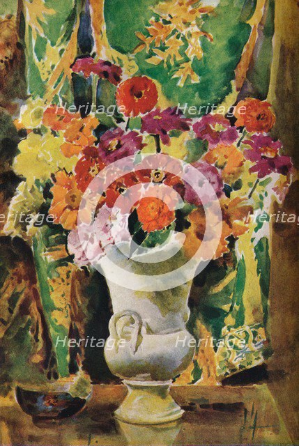 'Zinnias', c19th century. Artist: Francis Edward James.