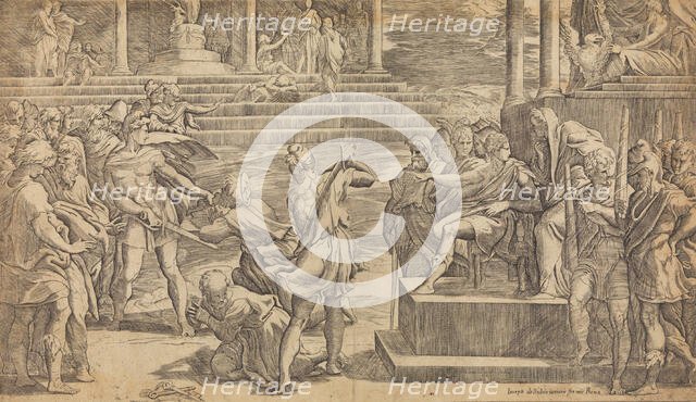 The Martyrdom of St. Peter and St. Paul, ca. 1527. Creator: Giovanni Jacopo Caraglio.