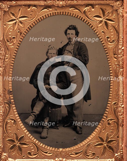 Union Soldier and Barber, 1861-65. Creator: Unknown.