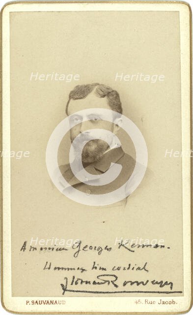 Head-and-shoulders portrait of unidentified man, between 1880 and 1886. Creator: Unknown.