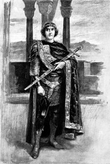 Mr. Henry Irving as King Arthur, 1895. Creator: George Meisenbach.