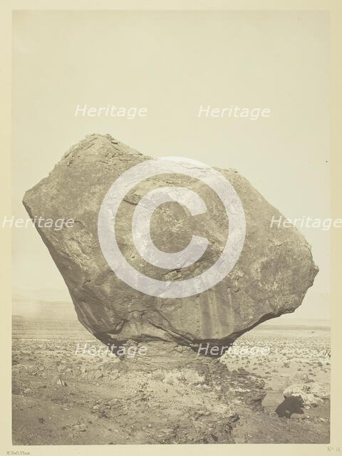 Perched Rock, Rocker Creek, Arizona, 1872. Creator: William H. Bell.