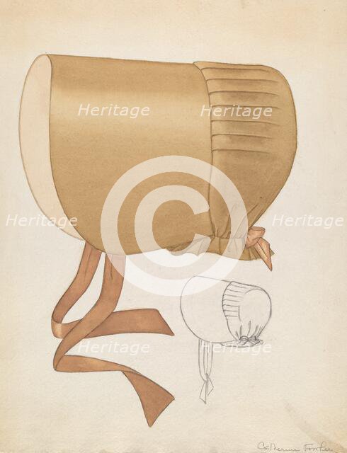 Quaker Bonnet, c. 1937. Creator: Catherine Fowler.