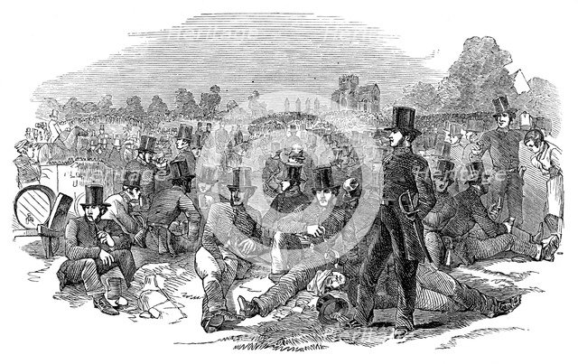 Chartist Agitation, the Police Force on Bonner's Fields, 1848, (1900). Artist: Unknown
