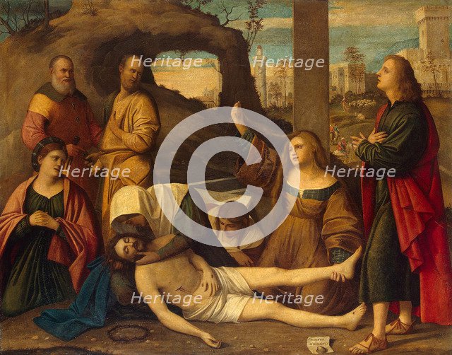 The Lamentation over Christ, 1527. Artist: Basaiti, Marco (c. 1470-1530)