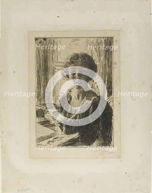 The Crown-Princess Margaret of Sweden, 1914. Creator: Anders Leonard Zorn.