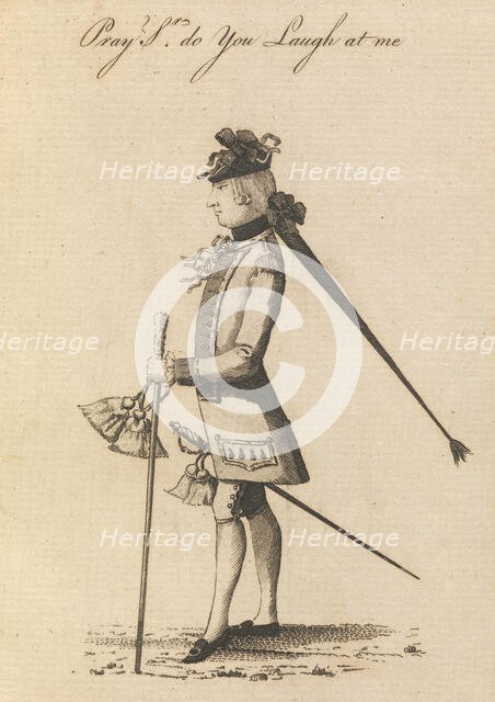 The Martial Macaroni, November 6, 1771. Creator: Matthew Darly.