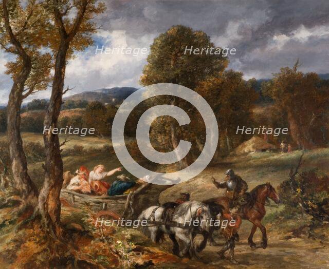 The Baggage Wagon, 1884. Creator: Sir John Gilbert.