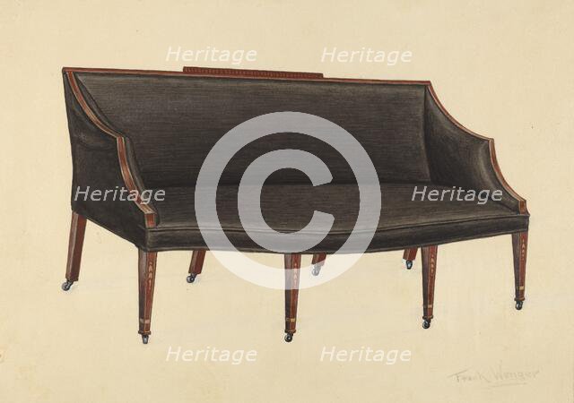 Sofa, 1936. Creator: Frank Wenger.