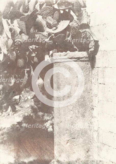 Jérusalem, Colonne de la Porte judiciaire, 1854. Creator: Auguste Salzmann.