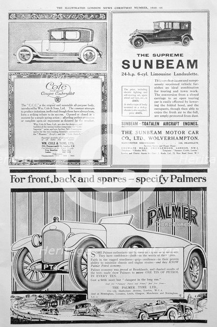 An advertising page in the Illustrated London News, Christmas, 1920. Artist: Unknown
