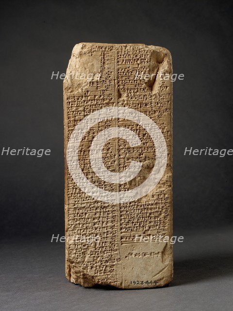 Sumerian King List Prism, Isin-Larsa period, c2004BC-c1595 BC. Artist: Unknown.