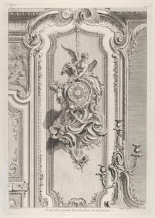 Projet d'une grande Pendule, from 'Oeuvre de Juste Aurele Meissonnier', ca. 1742-48. Creator: Juste-Aurele Meissonier.