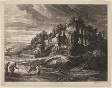 Landscape with Large Roman Ruins, c. 1638. Creator: Boetius Adams Bolswert.
