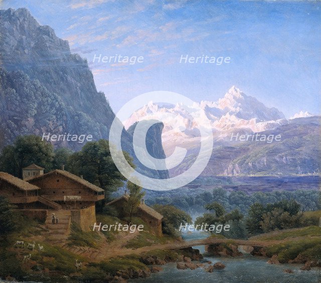 View of Mont Blanc, 1813.