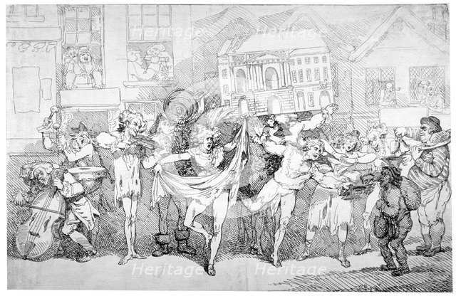 Ragged musicians and dancers, 1791. Artist: Thomas Rowlandson