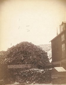 Wood shooting in the air, De Smet Mill, Center City, Dak, 1888. Creator: John C. H. Grabill.