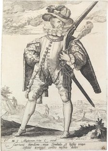 Musketeer, 1587. Creator: Gheyn, Jacques (Jacob) de, the Younger (1565-1629).