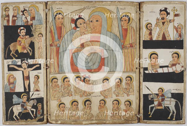 Triptych with Mary and Her Son, Archangels, Scenes from Life of Christ and Saints, early 16th cent. Creator: Unknown.
