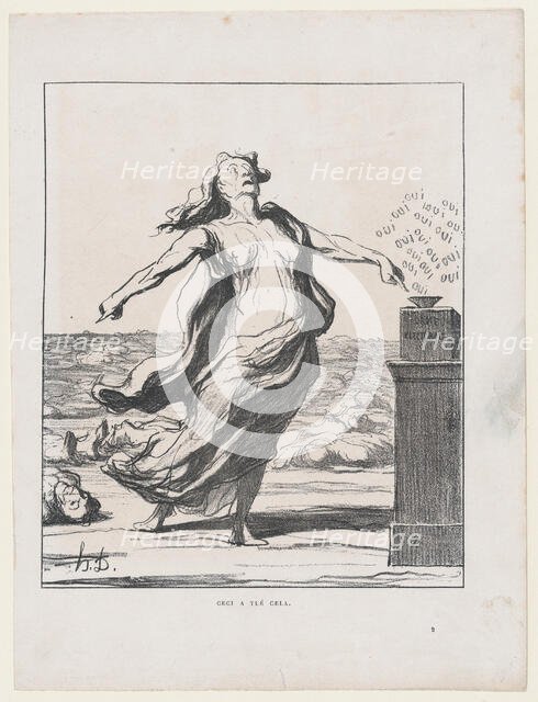 Ceci a tué cela, 1871. Creator: Honore Daumier.