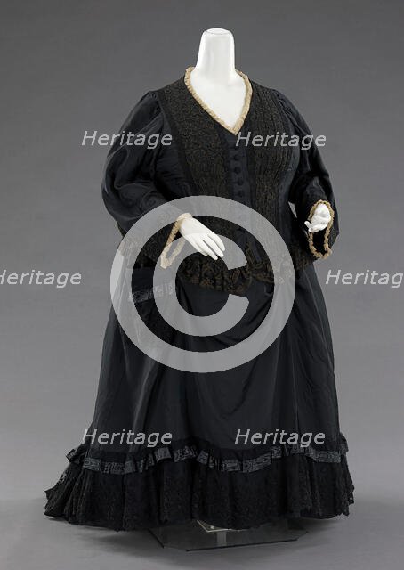 Mourning dress, British, 1894. Creator: Unknown.