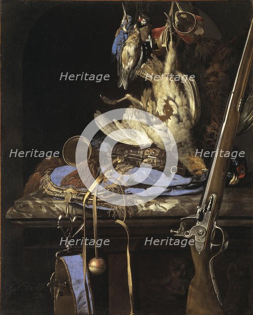 Still Life with Hunting Gear, 1664. Creator: Willem van Aelst.