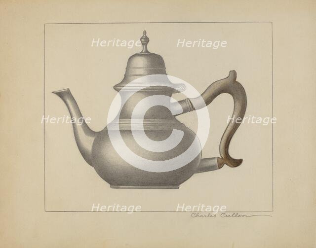 Pewter Teapot, c. 1936. Creator: Charles Cullen.
