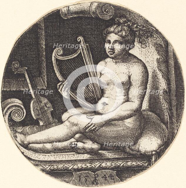 Woman with a Harp, 1544. Creator: Georg Pencz.