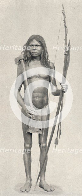 'Wedda mit Bogen, Pfeilen und Beil', 1926. Artist: Unknown.