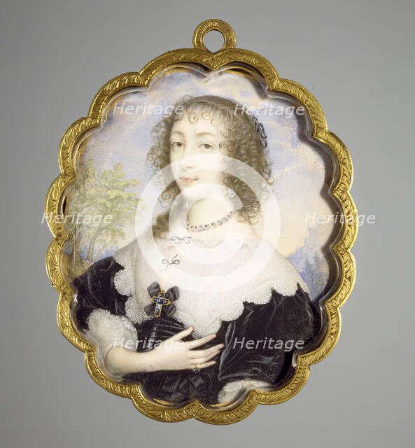 Queen Henrietta Maria, c1635. Creator: John Hoskins I.