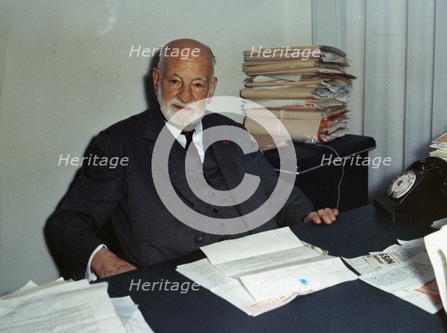 Rene Cassin (1887-1976), President of the European Court of Human Rights. Artist: Unknown